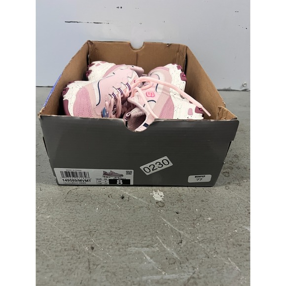 Skechers D'Lites Bold Views Sneakers Mauve Pink White Memory Foam Shoes - 8 NEW - Picture 10 of 10